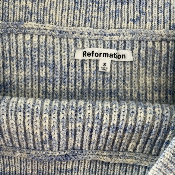 Reformation Blue Yeta Cotton Sweater Tank Blue Small - Picture 5 of 6